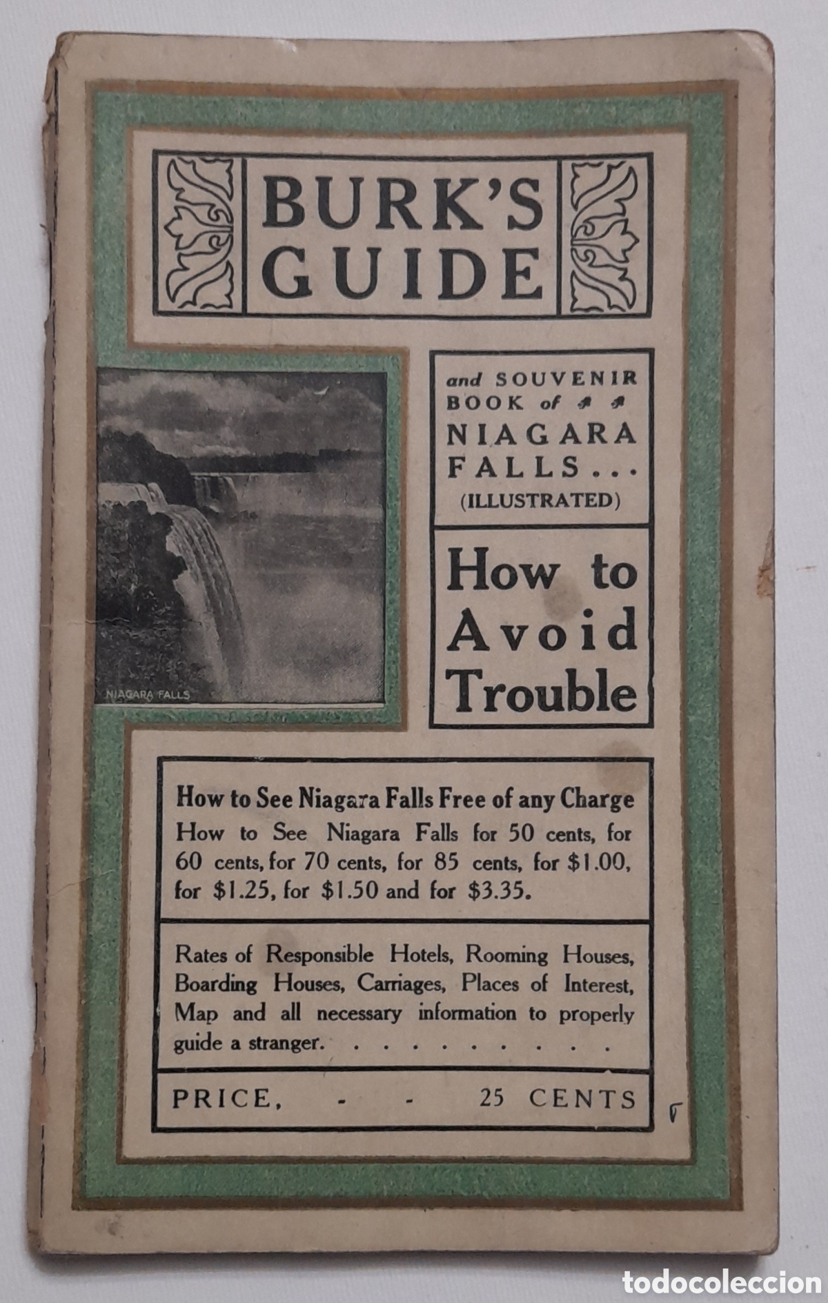 Folhetos de turismo: BURK'S GUIDE. Y libro recuerdo de NIAGARA FALLS (ilustrado) 1920 - 1921