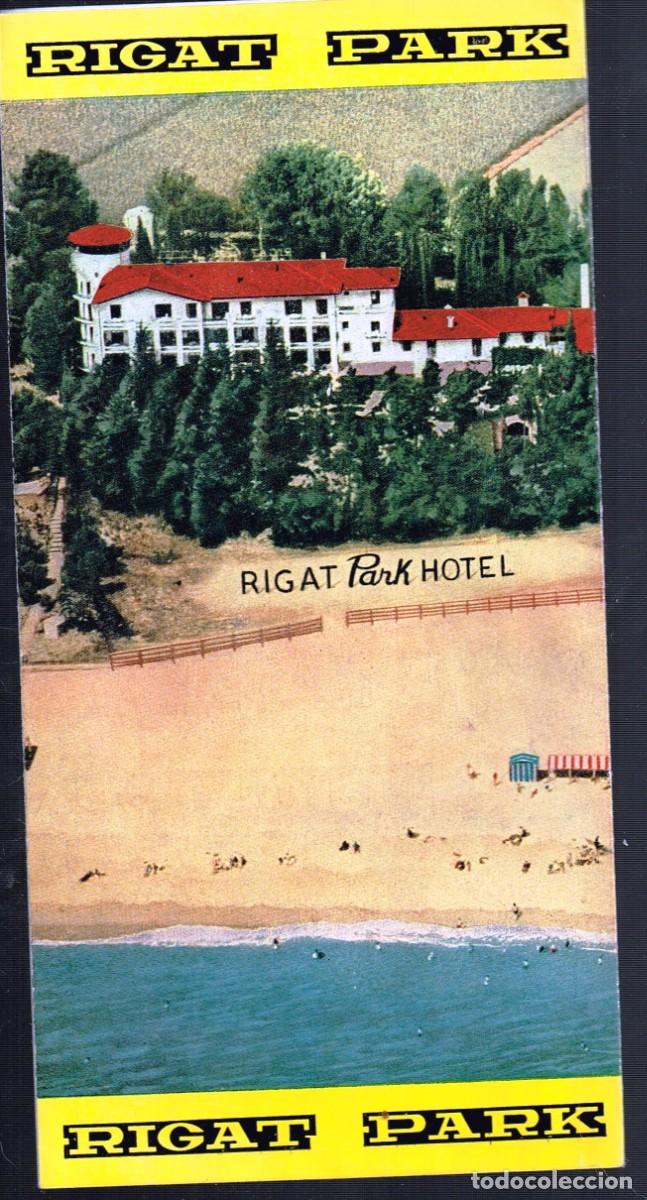 Travel Brochures: 50/60&acute;s ca. LLORET DE MAR FOLLETO PUBLICIDAD HOTEL RIGAT PARK Y HOTELES EN OTRAS CIUDADES