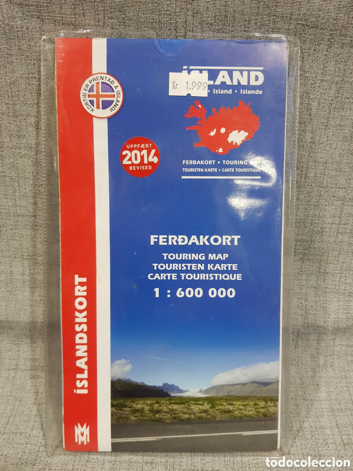 Folhetos de turismo: MAPA DE VIAJE TUR&Iacute;STICO ISLANDIA. ESCALA 1: 600 000 ACTUALIZADO A 2014. M&Aacute;L OG MENNING