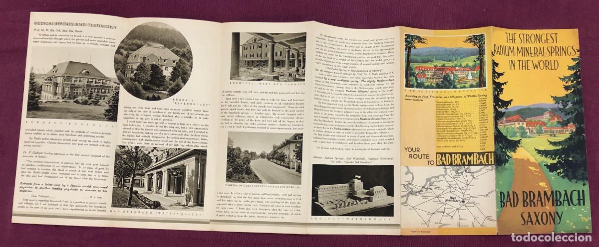 Folhetos de turismo: FOLLETO TURISMO ALEMANIA. BAD BRAMBACH SAXONY. C. 1940. TEXTOS EN INGLES
