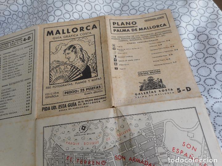 Folhetos de turismo: ANTIGUO PLANO PALMA MALLORCA GALERIAS COSTA