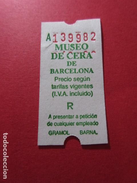 Tourismusbrosch&uuml;ren: ENTRADA - VALE - ENTRADA MUSEO DE CERA BARCELONA