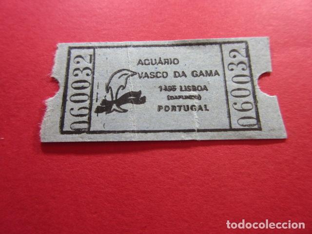 Tourismusbrosch&uuml;ren: ENTRADA - VALE - ENTRADA ACUARIO VASCO DE GAMA LISBOA PORTUGAL AZUL