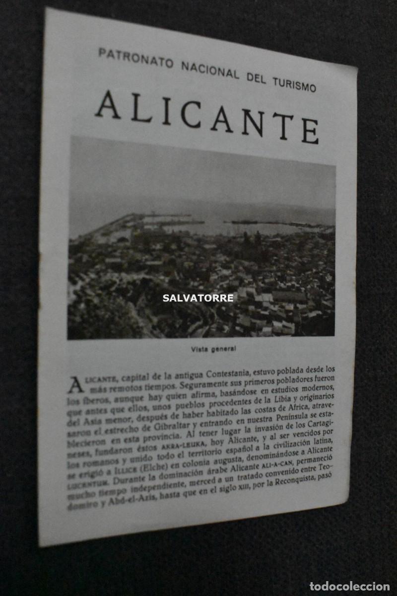 Tourismusbrosch&uuml;ren: PATRONATO NACIONAL DEL TURISMO ALICANTE REPUBLICA ESPA&Ntilde;OLA