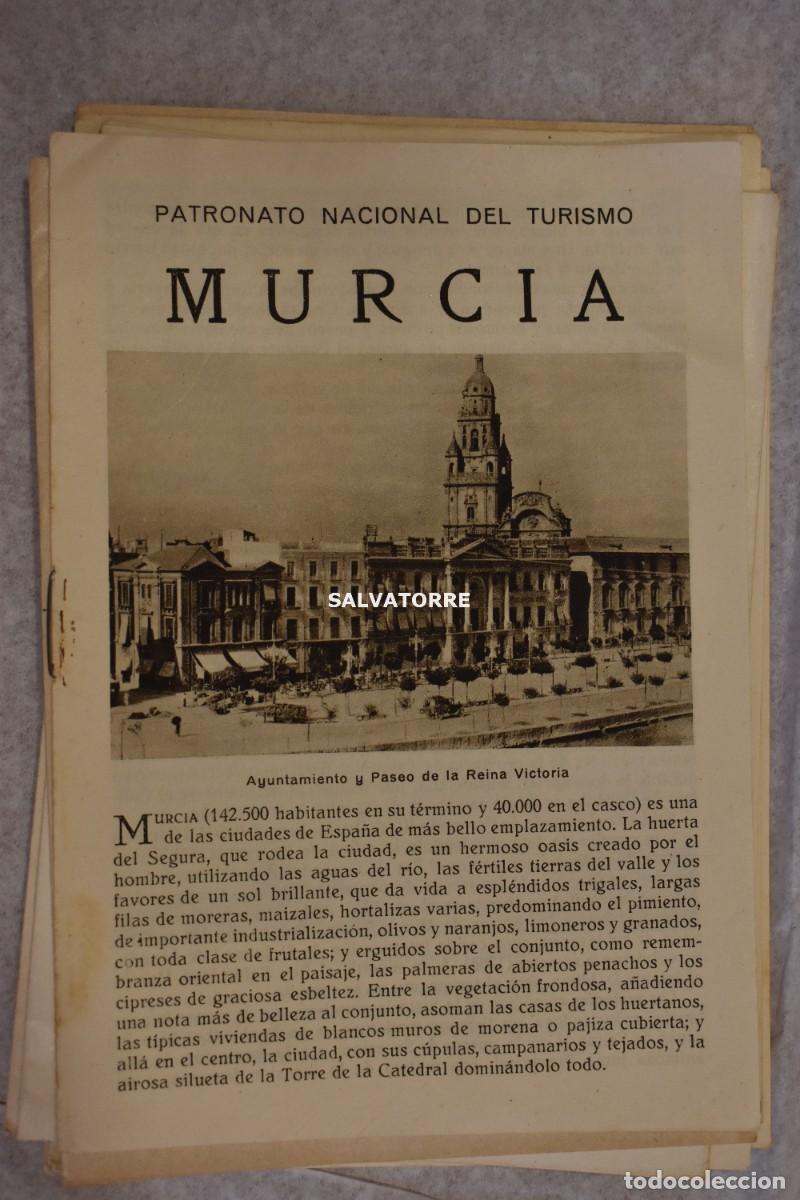 Folhetos de turismo: PATRONATO NACIONAL TURISMO REPUBLICA ESPA&Ntilde;OLA MURCIA