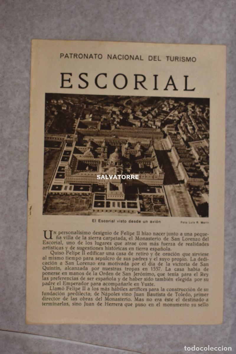 Folhetos de turismo: PATRONATO NACIONAL TURISMO REPUBLICA ESPA&Ntilde;OLA ESCORIAL