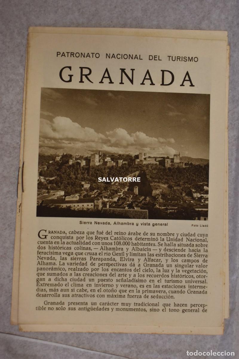 Folhetos de turismo: PATRONATO NACIONAL TURISMO REPUBLICA ESPA&Ntilde;OLA GRANADA