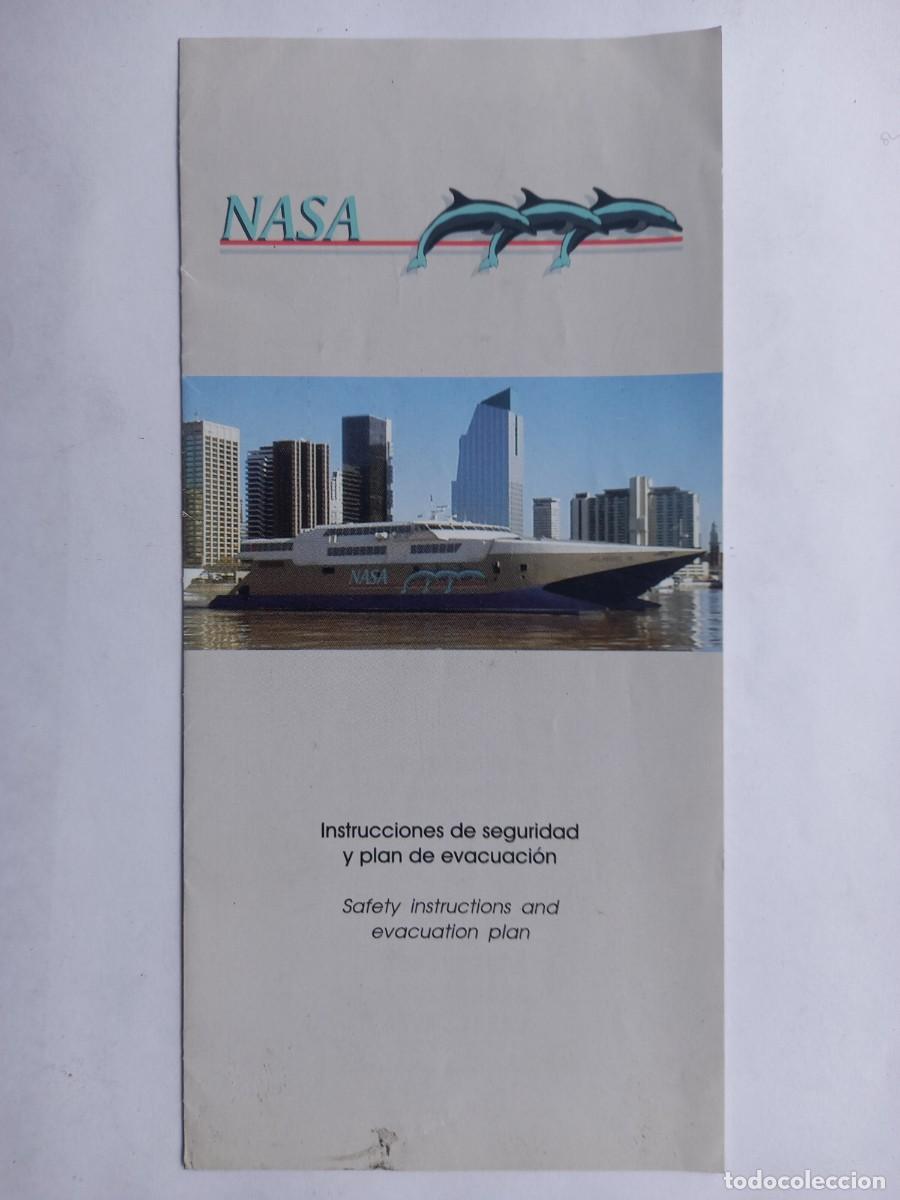 Tourismusbrosch&uuml;ren: INSTRUCCIONES DE SEGURIDAD PLAN DE EVACUACION, SAFETY EVACUATION PLAN BARCO NASA