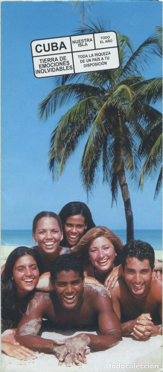 Tourismusbrosch&uuml;ren: FOLLETO TUR&Iacute;STICO: CUBA. TIERRA DE EMOCIONES INOLVIDABLES. Desplegable
