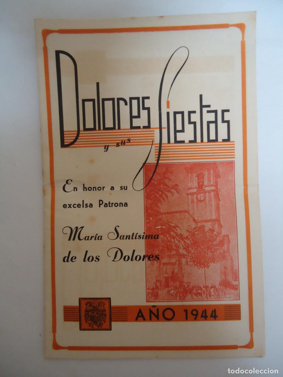 Tourismusbrosch&uuml;ren: FOLLETO DE LAS FIESTAS DE DOLORES DEL A&Ntilde;O 1944. - PP-8