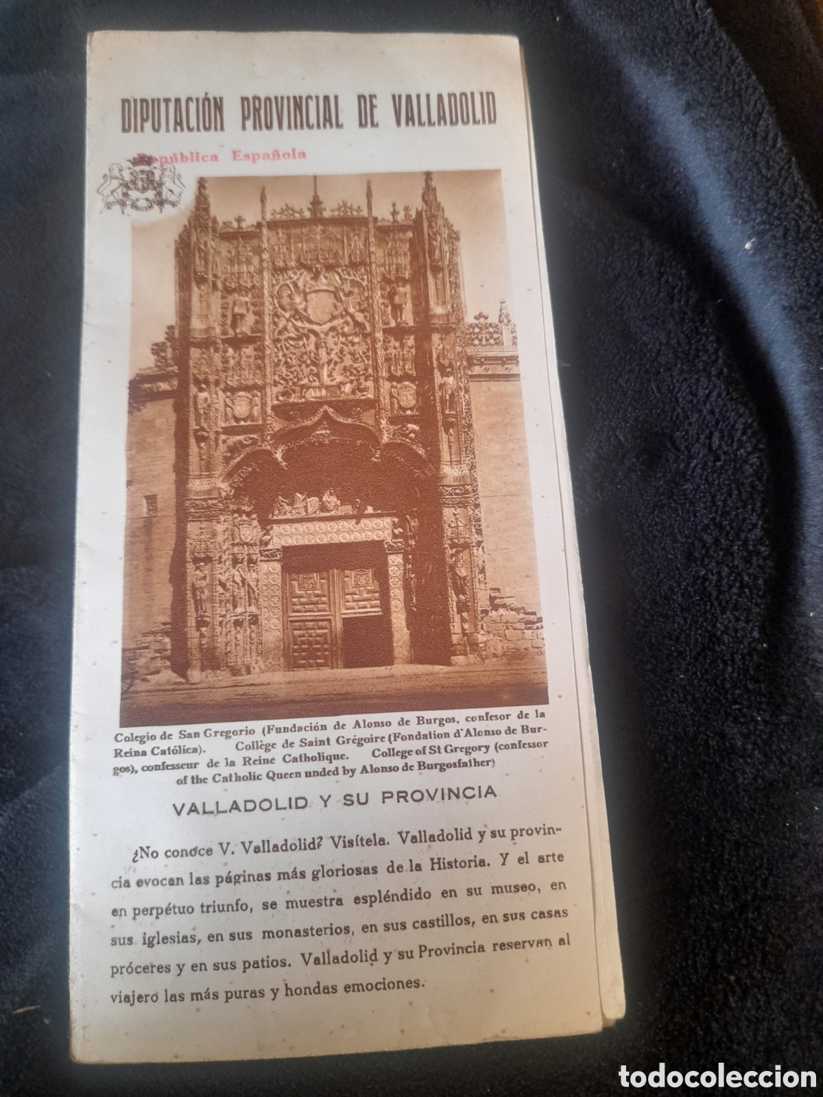 Tourismusbrosch&uuml;ren: Antiguo folleto tur&iacute;stico de Valladolid y su provincia