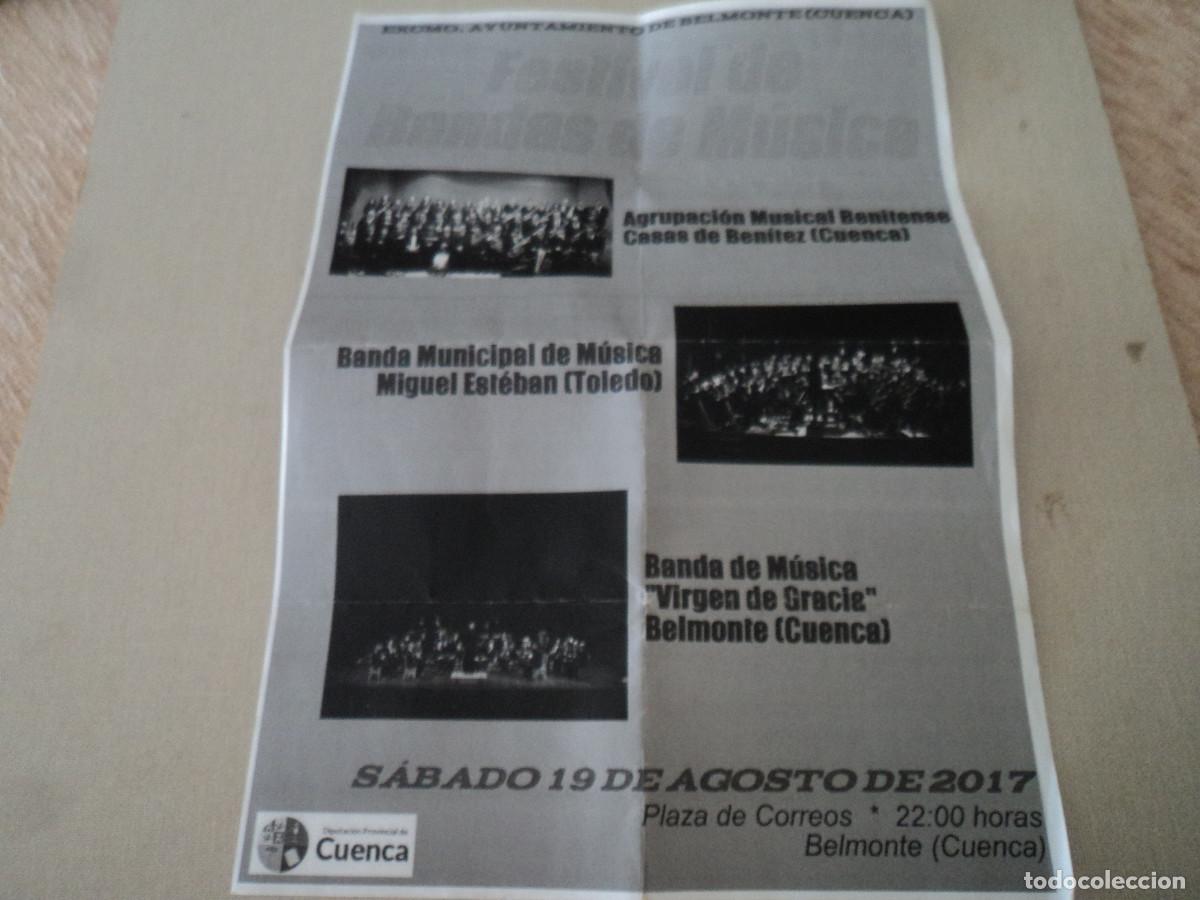 Tourismusbrosch&uuml;ren: FLAYER DEL FESTIVAL DE BANDAS DE MUSICA EN BELMONTE 2017