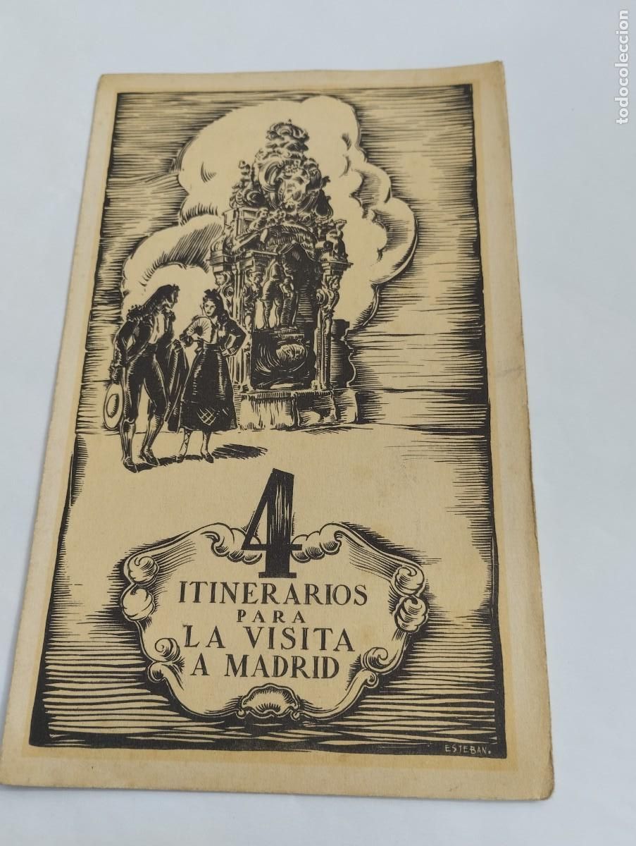 Travel Brochures: Folleto antiguo 4 Itinerarios para La Visita a Madrid