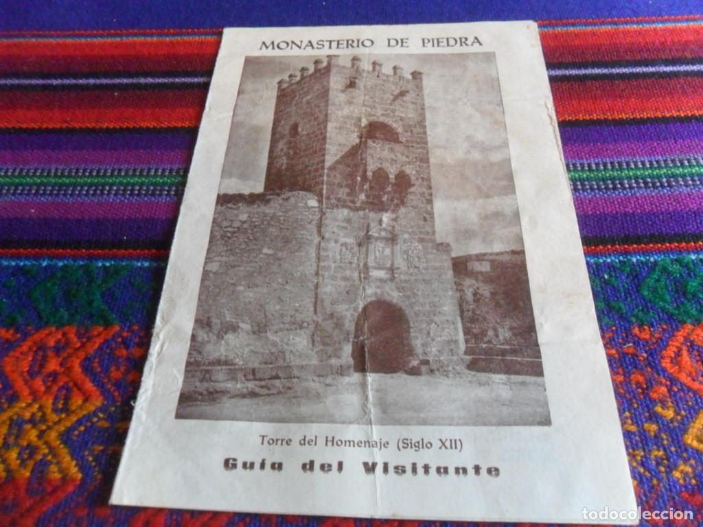 Tourismusbrosch&uuml;ren: GU&Iacute;A DEL VISITANTE MONASTERIO DE PIEDRA. A&Ntilde;OS 60. 21X16 CMS.