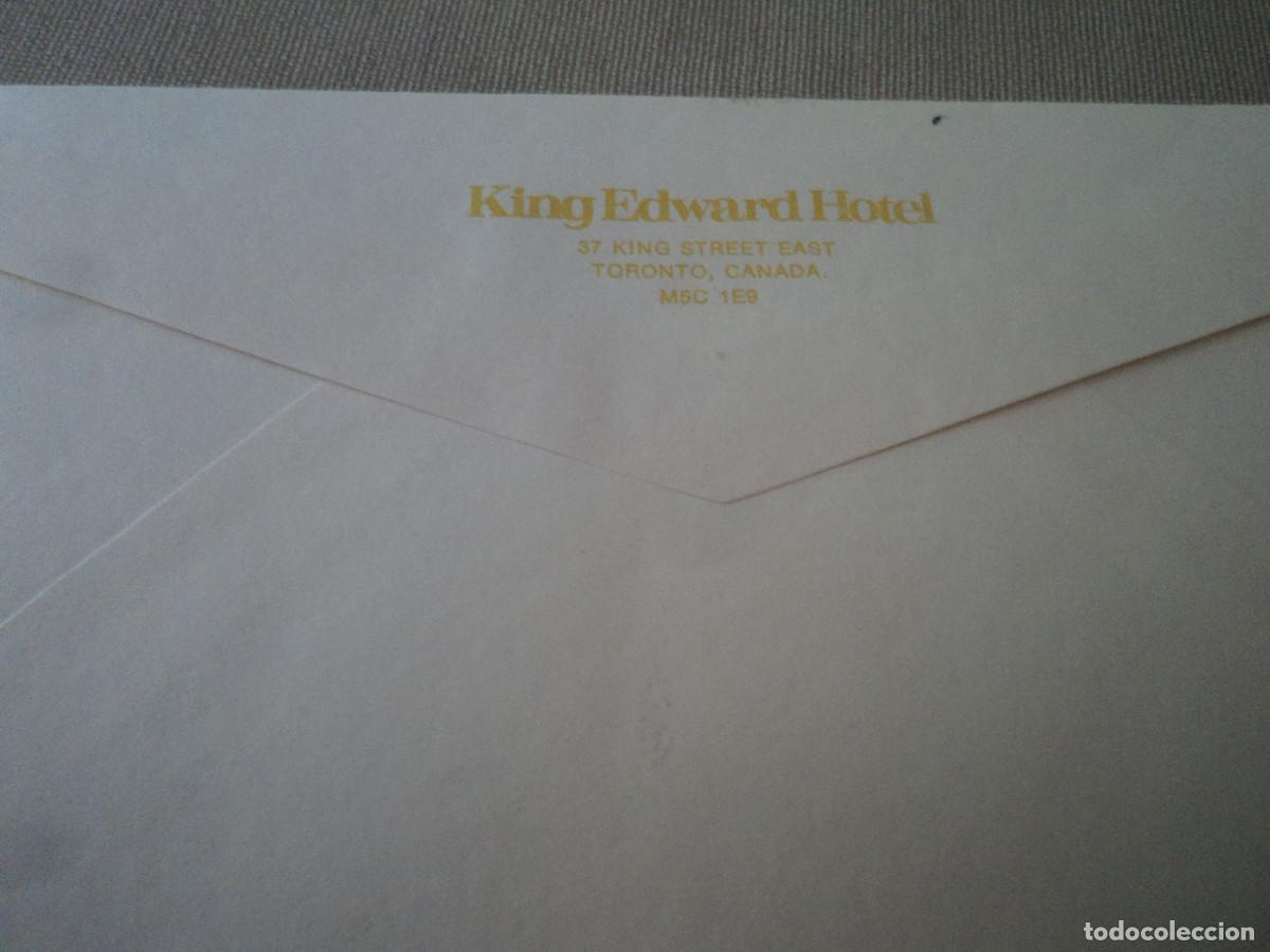 Tourismusbrosch&uuml;ren: sobre vacio de hotel king edward de toronto, canada
