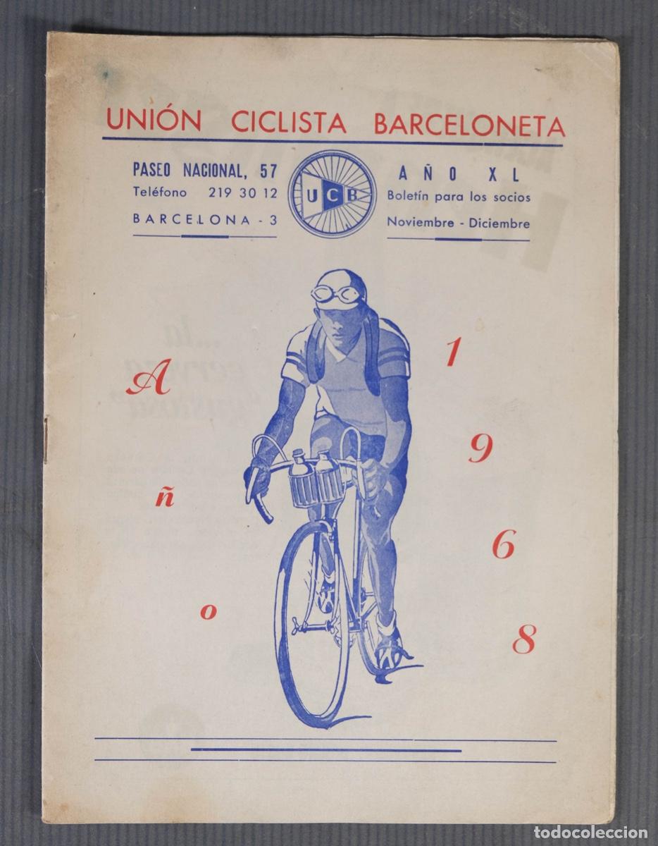 Folhetos de turismo: Folleto Uni&oacute;n ciclista Barcelona a&ntilde;o XL Noviembre-Diciembre 1968