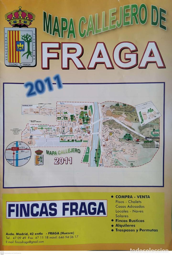 Tourismusbrosch&uuml;ren: Mapa Callejero de Fraga 2011. Promocionado por Fincas Fraga