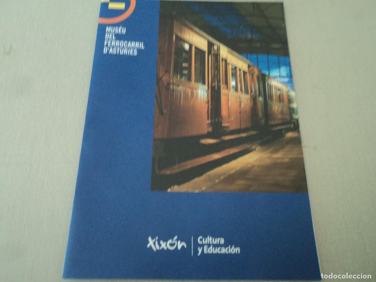 Tourismusbrosch&uuml;ren: folleto desplegable de museu del ferrocarril d&acute;asturies, en bable, plegado 21 x 15 cm