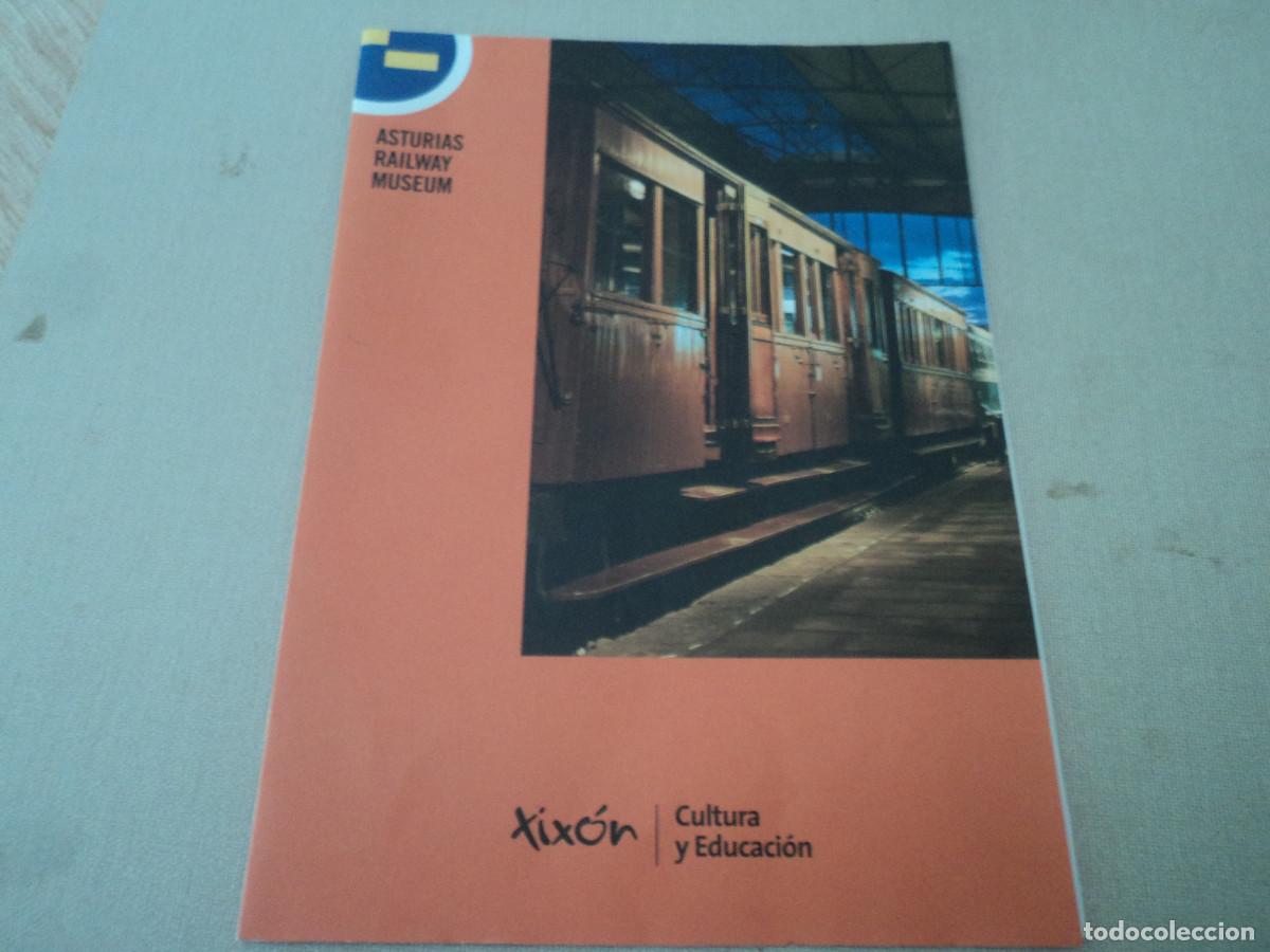 Tourismusbrosch&uuml;ren: folleto desplegable de museu del ferrocarril d&acute;asturies, en ingles, plegado 21 x 15 cm