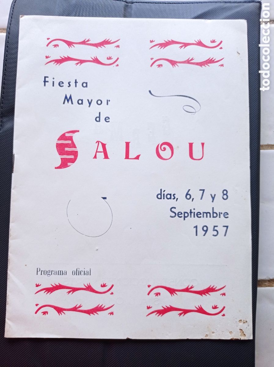 Folhetos de turismo: programa oficial , fiesta mayor de salou , 1957