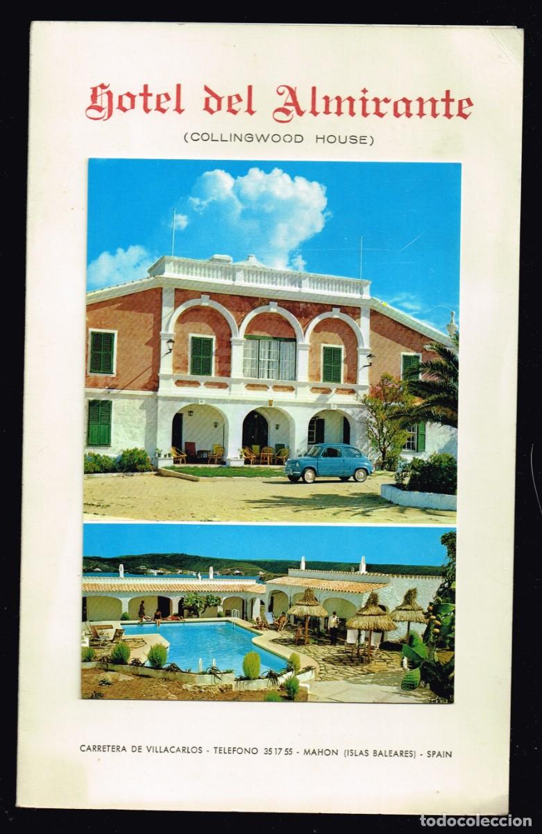 Folletos de turismo: 1972 MENORCA - MA&Oacute; FOLLETO &rdquo;HOTEL DEL ALMIRANTE&rdquo; (COLLINGWOOD HOUSE) CARRETERA DE VILLACARLOS