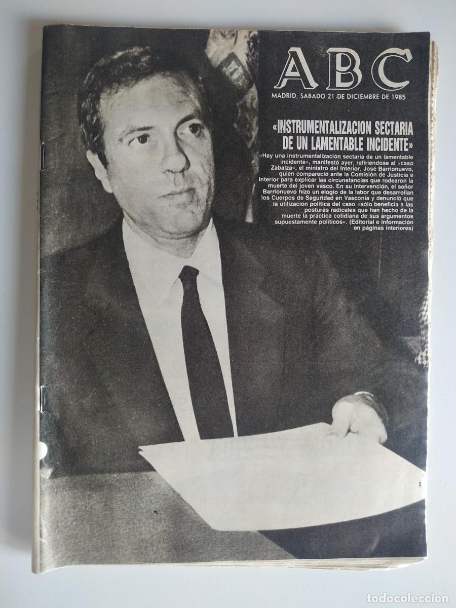 Folletos de turismo: ANTIGUO PERIODICO ABC 1985 : EVA NASARRE - HIPERMERCADO CONTINENTE - VIDECOR VIDEOCLUB CORTE INGLES