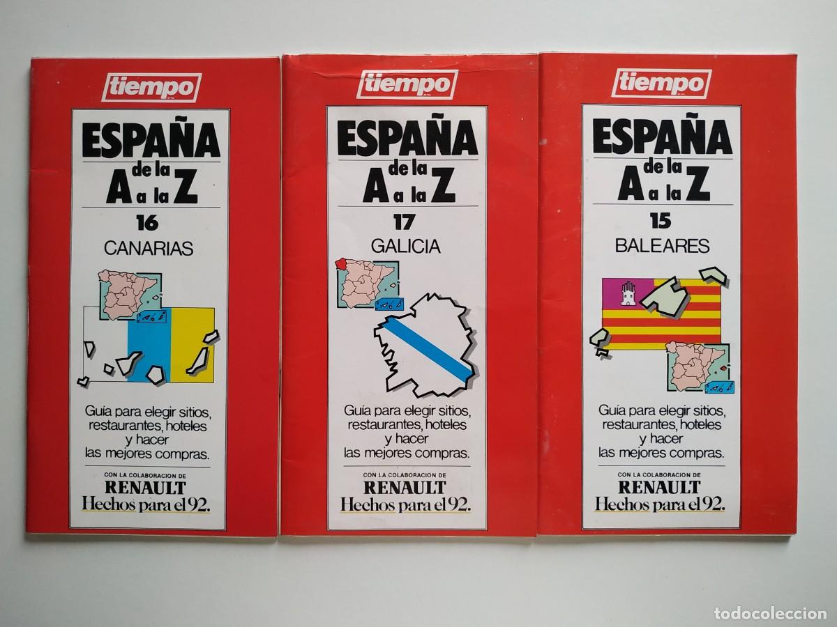 Travel Brochures: FOLLETOS TURISTICOS DE CANARIAS GALICIA Y BALEARES DE LA REVISTA TIEMPO