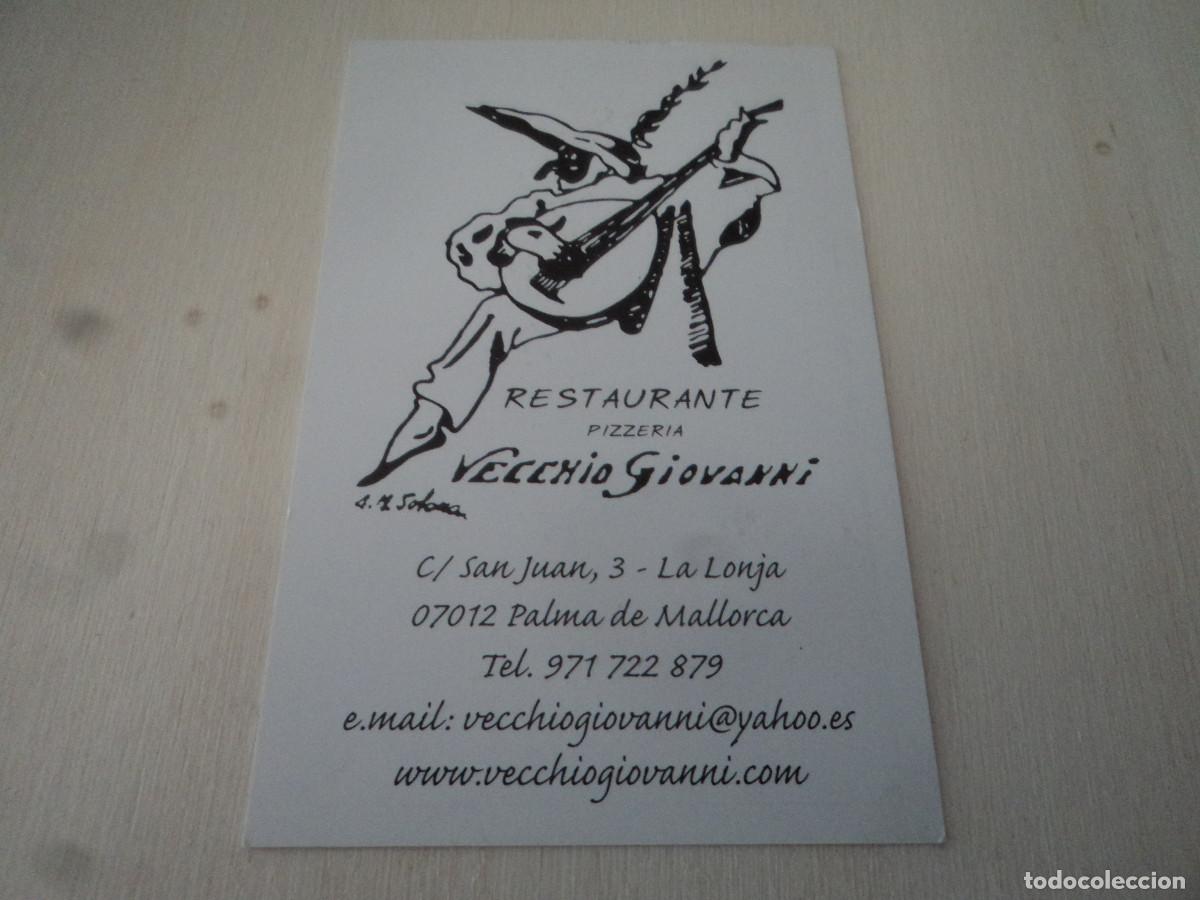 Folhetos de turismo: tarjeta de restaurante pizzeria vecchio giovanni, palma de mallorca