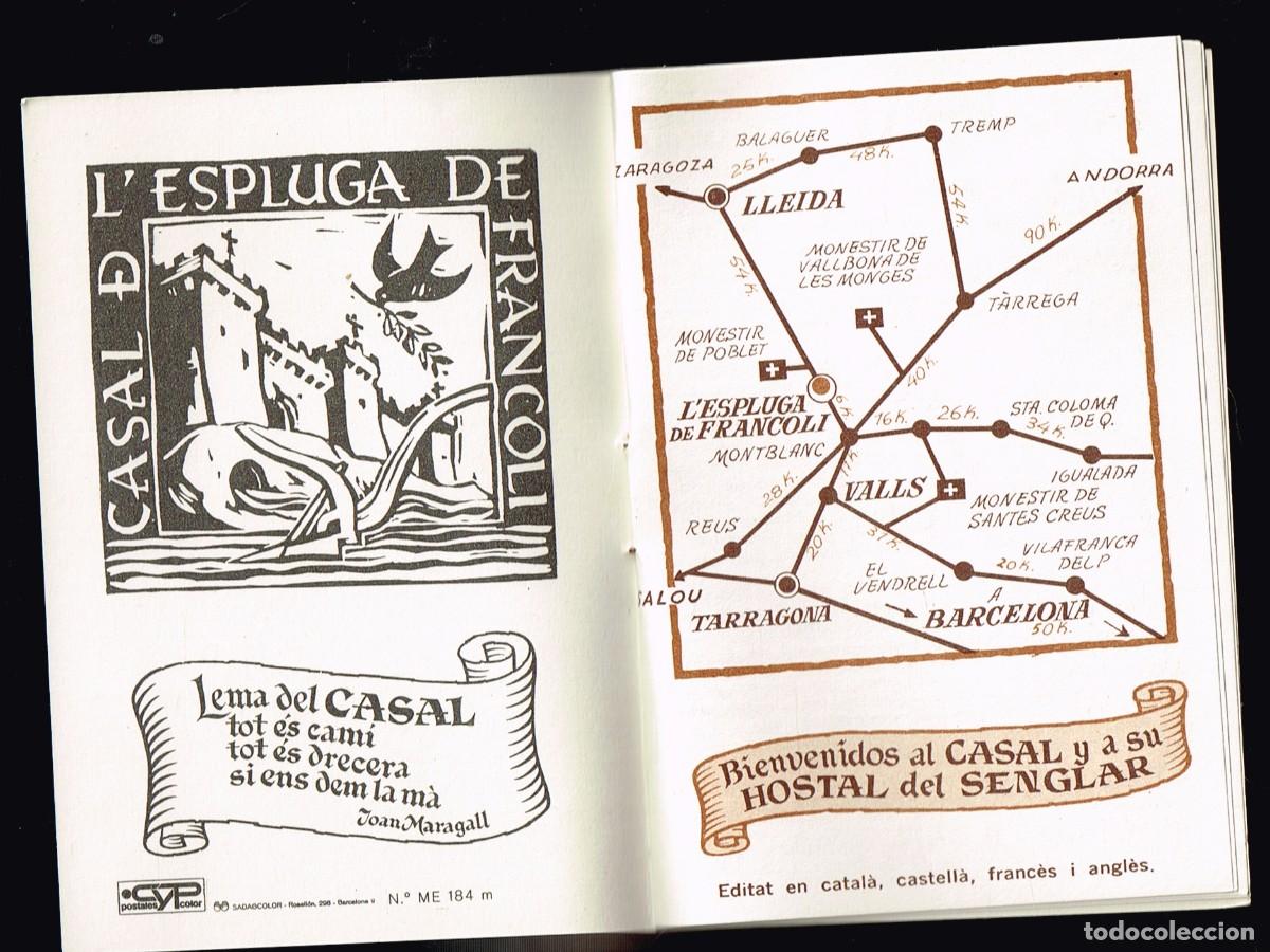 Travel Brochures: 70/80&acute;s ca. BONITO FOLLETO CASAL DE L&acute;ESPLUGA DE FRANCOL&Iacute; Y HOSTAL DEL SENGLAR versi&oacute;n castellana