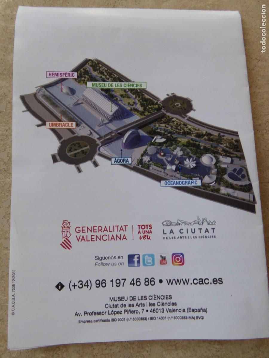 Travel Brochures: Plano planta Museo de las Ciencias. Valencia.