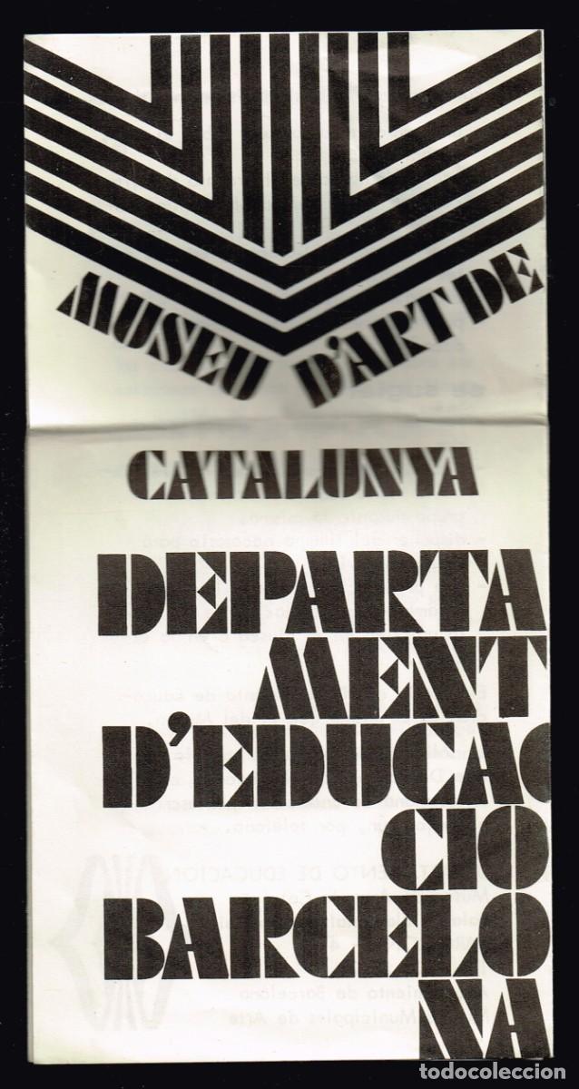 Travel Brochures: 1976/77 Fullet Museu d&acute;Art de Catalunya - Departament d&acute;Educaci&oacute; - Barcelona, visites, horaris, etc.