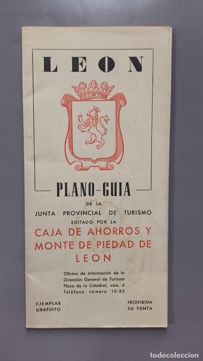 Folletos de turismo: LE&Oacute;N . PLANO-GU&Iacute;A (D&Eacute;CADA DE LOS 50) - Foto 1