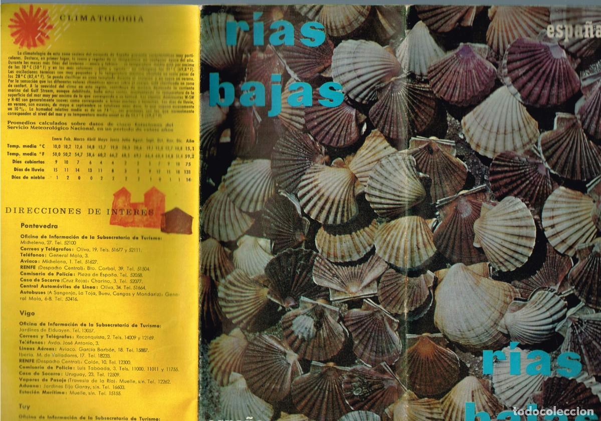 Brochures de tourisme: 60&acute;s ca. ESPA&Ntilde;A &rdquo;RIAS BAJAS&rdquo; PONTEVEDRA VIGO TUY (GALICIA)- SUBSECRETAR&Iacute;A DE TURISMO