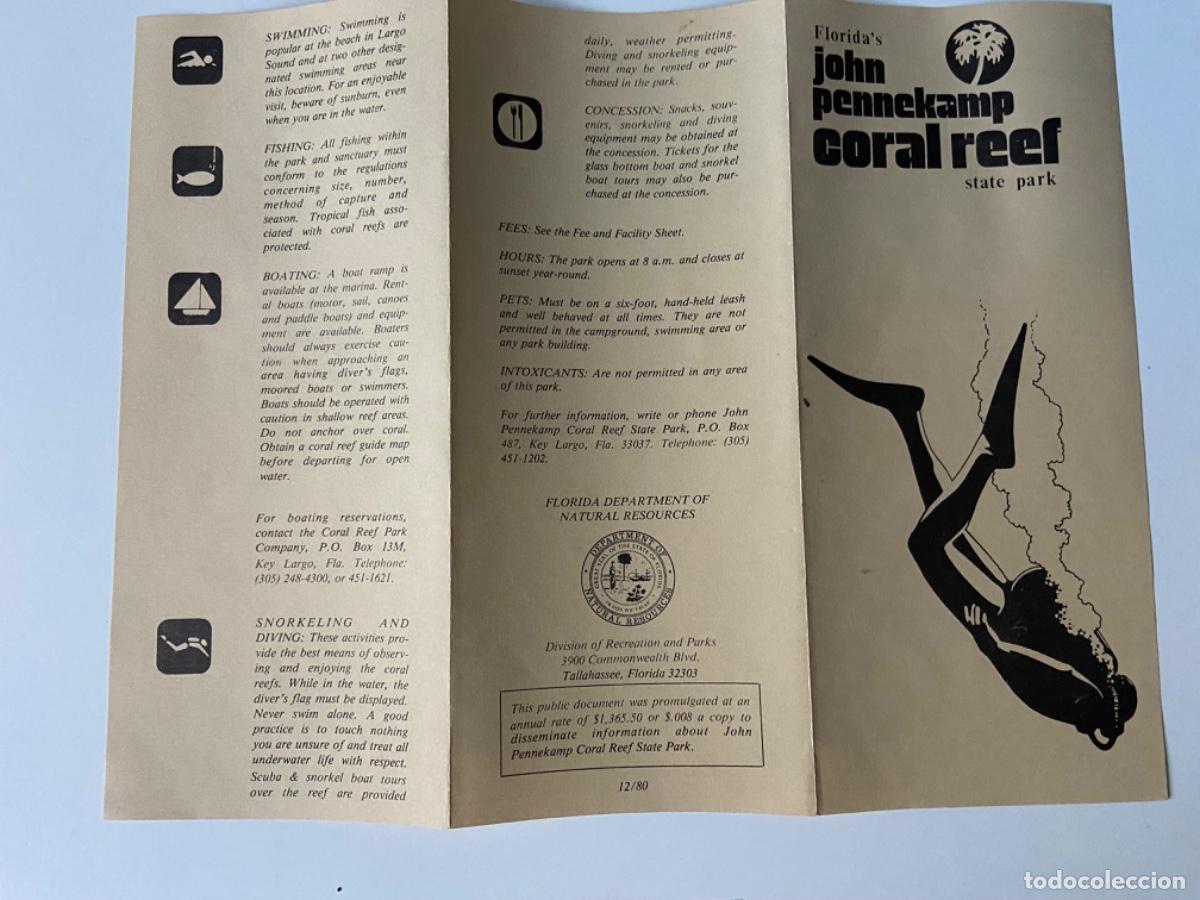 Travel Brochures: 171- Plano gu&iacute;a de los State Parks de Florida Island. A&ntilde;os 70.....