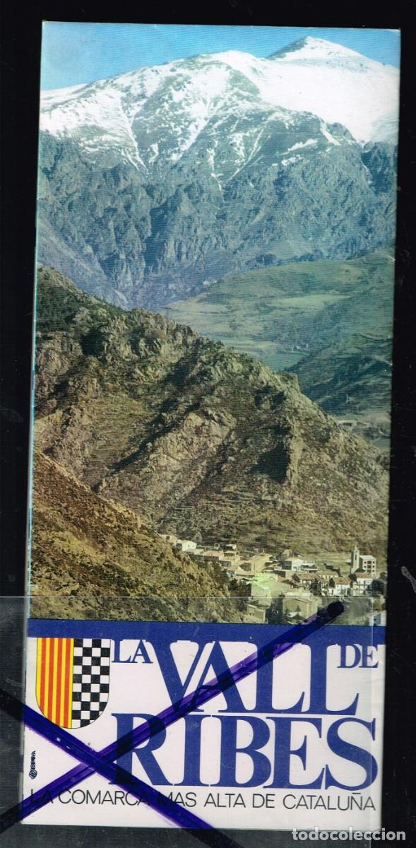 Brochures de tourisme: 1971 LA VALL DE RIBES (EN CASTELLANO) FUTURO, TIERRA DE HISTORIA Y LEYENDA, BONITO MAPA ICONOGR&Aacute;FICO