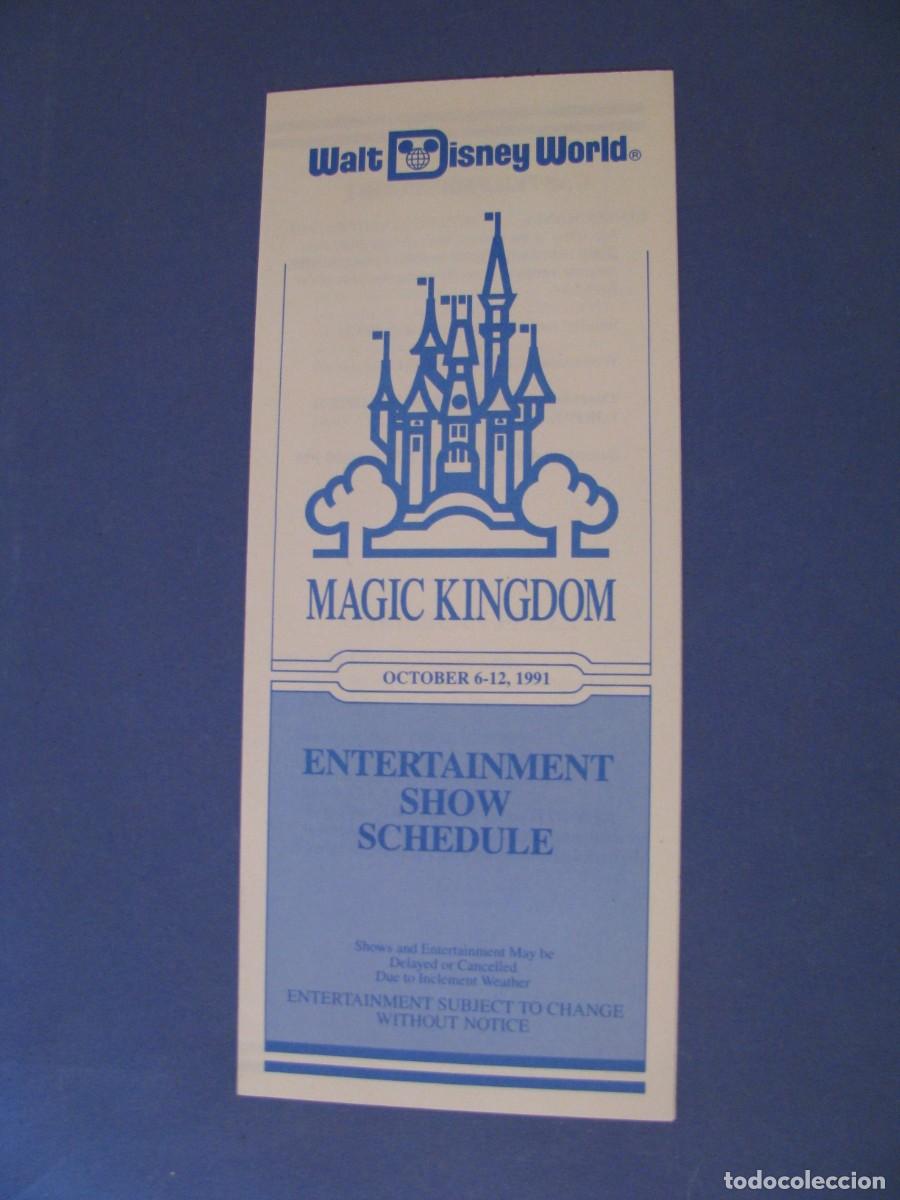 Brochures de tourisme: FOLLETO DE TURISMO. WALT DISNEY WORLD. OCTUBRE 1991. FLORIDA, EE.UU.