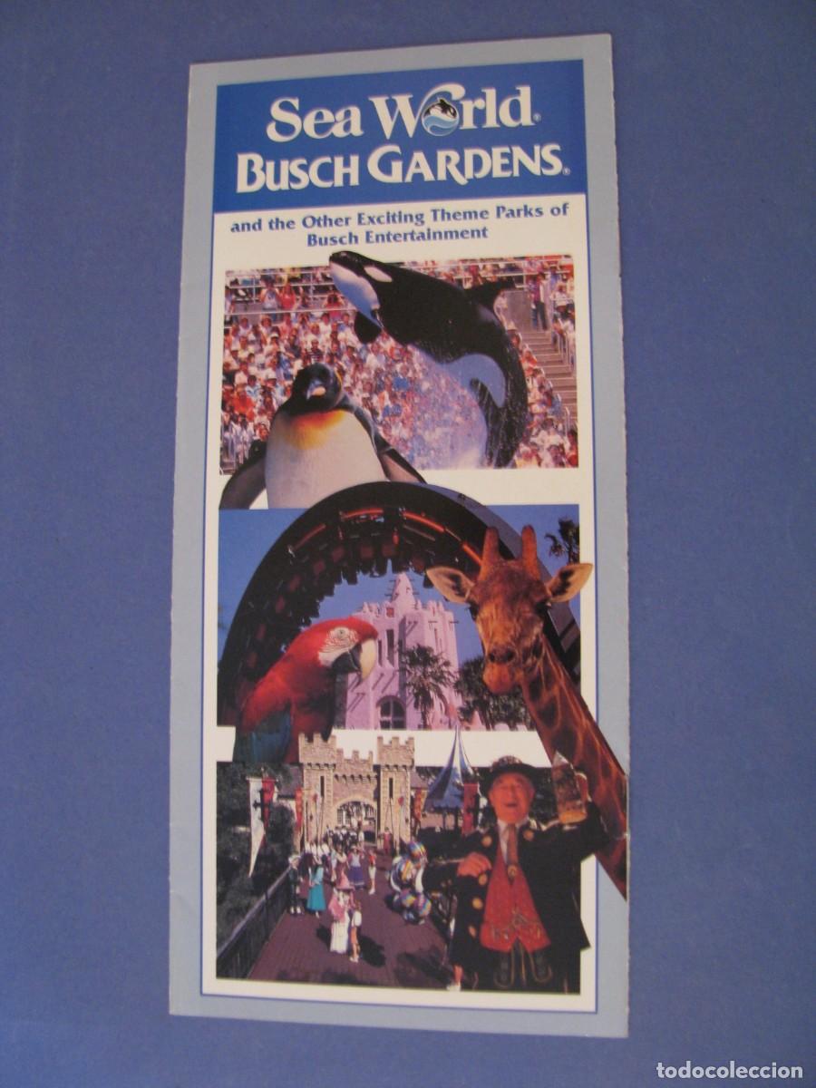 Brochures de tourisme: FOLLETO DE SEA WORLD, BUSCH GARDEN. ORLANDO, FLORIDA. EE.UU. 1991.