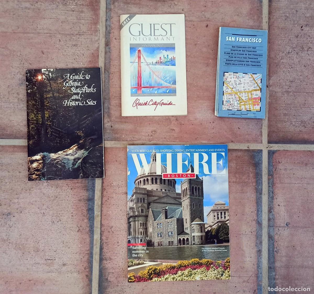 Brochures de tourisme: 4 Publicaciones tur&iacute;sticas Estados Unidos: San Francisco (2), Georgia, Boston.