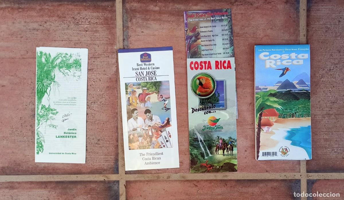 Brochures de tourisme: 4 folletos tur&iacute;sticos de Costa Rica. Uno de ellos sobre los Parques Nacionales y otras zonas protegi