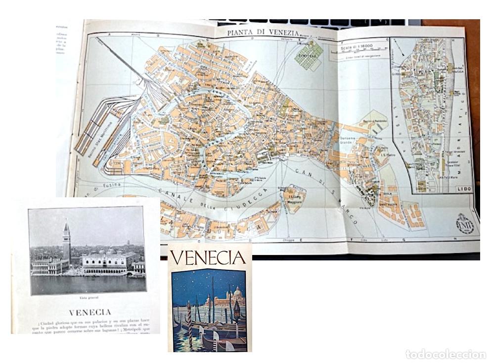 Folletos de turismo: VENECIA (circa 1900) Ferrovie dello Stato. Plano plegado. Texto en espa&ntilde;ol. (Folleto tur&iacute;stico