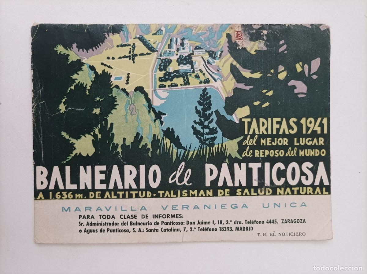 Travel Brochures: BALNEARIO DE PANTICOSA. TARIFAS A&Ntilde;O 1941 DEL MEJOR LUGAR DE REPOSO DEL MUNDO. 16 paginas.