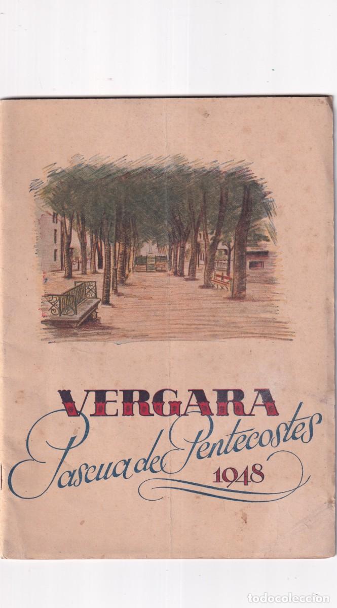 Brochures de tourisme: Programa fiestas, Vergara Pascua de Pentecost&eacute;s a&ntilde;o 1948. Tip Berroya. Anuncios, publicidad, etc