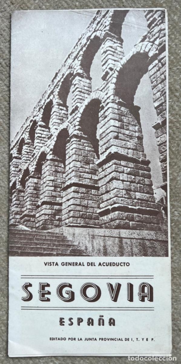 Brochures de tourisme: Segovia - Antiguo folleto tur&iacute;stico con plano de la ciudad