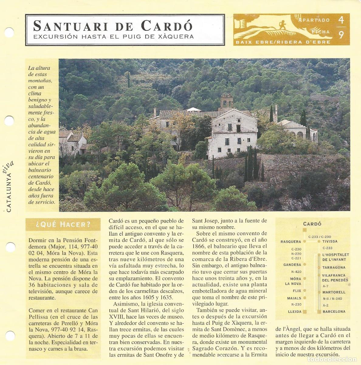 Travel Brochures: Ficha tur&iacute;stica 9 Ap. 4. 'Catalunya viva' Santuari de Card&oacute;. La Vanguardia. A&ntilde;os 90'