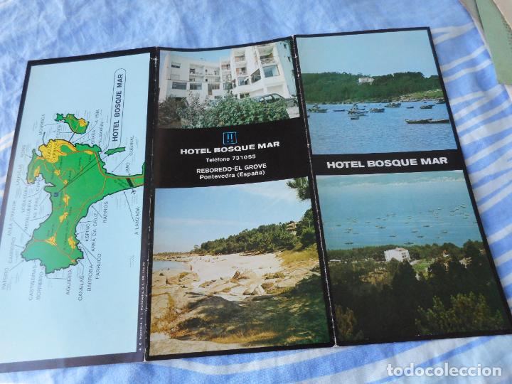 Folhetos de turismo: ANTIGUO TRIPTICO PUBLICITARIO. HOTEL BOSQUE MAR. REBOREDO EL GROVE. PONTEVEDRA 1979