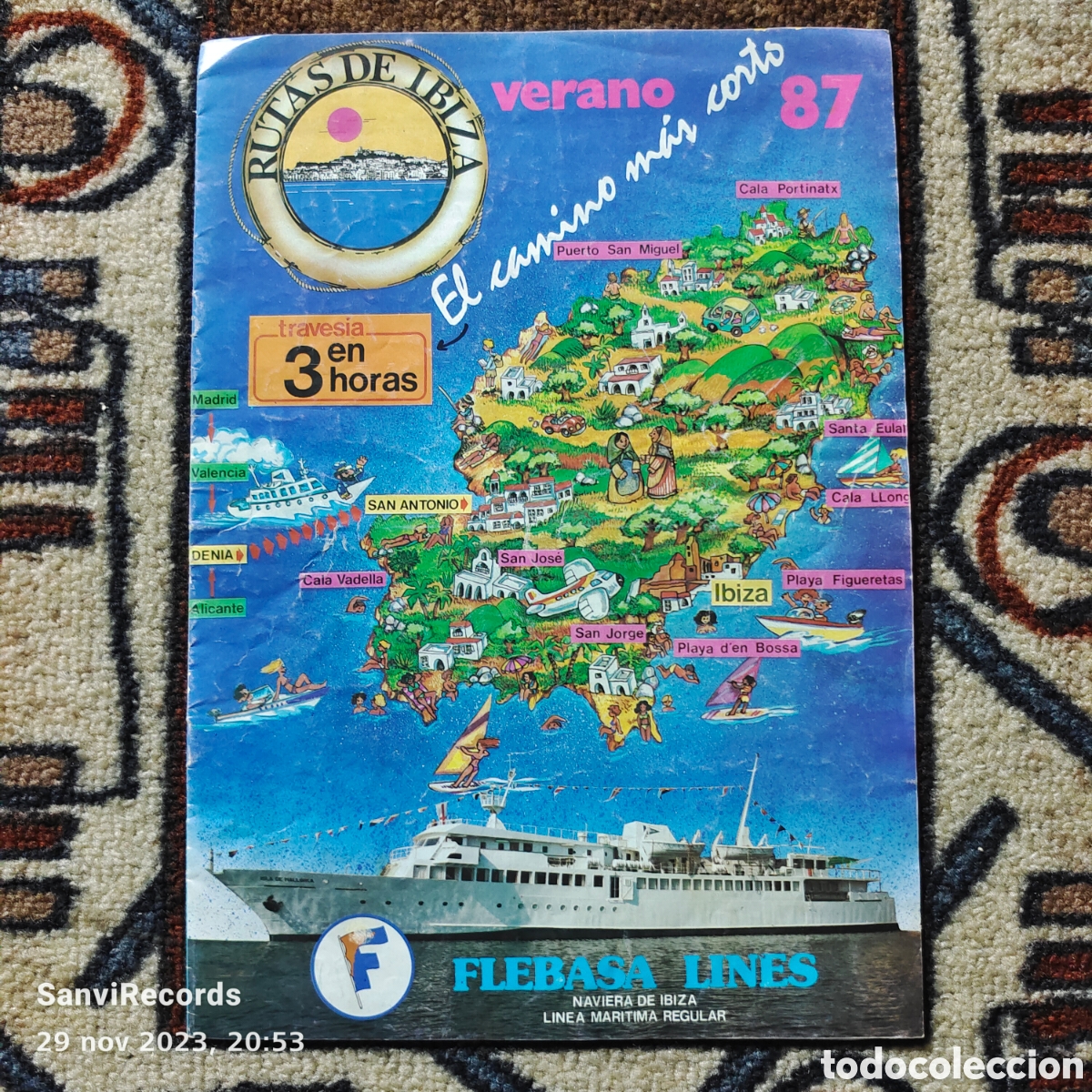 Folhetos de turismo: RUTAS DE IBIZA, VERANO 87