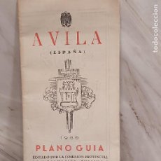 Folletos de turismo: ÁVILA / PLANO GUÍA 1966 / COMISIÓN PROVINCIAL DE INFORMACIÓN Y TURISMO / BUEN ESTADO.