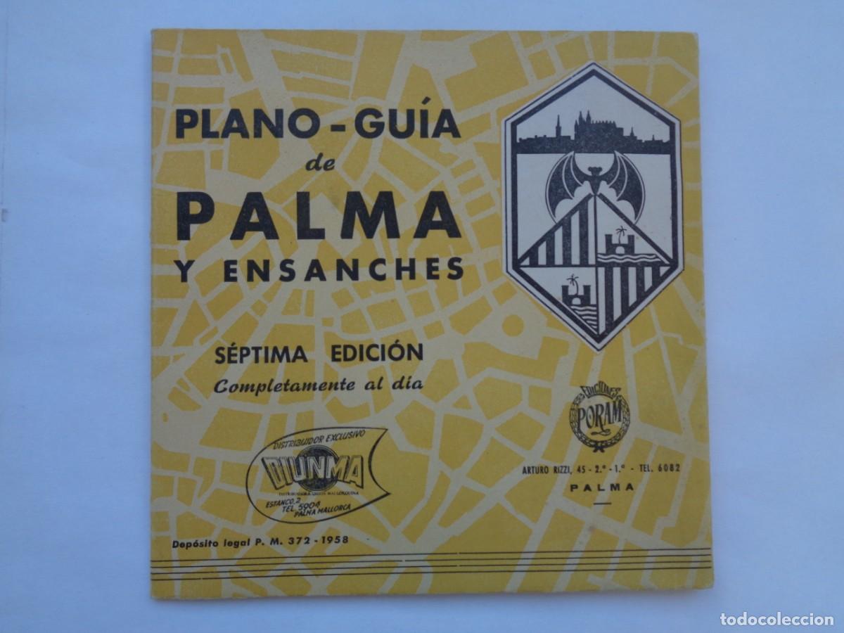 Brochures de tourisme: PLANO-GUIA DE PALMA ( IBERIA , AVICO, WAGONS - LITS , ETC ). PALMA DE MALLORCA A&Ntilde;OS 50