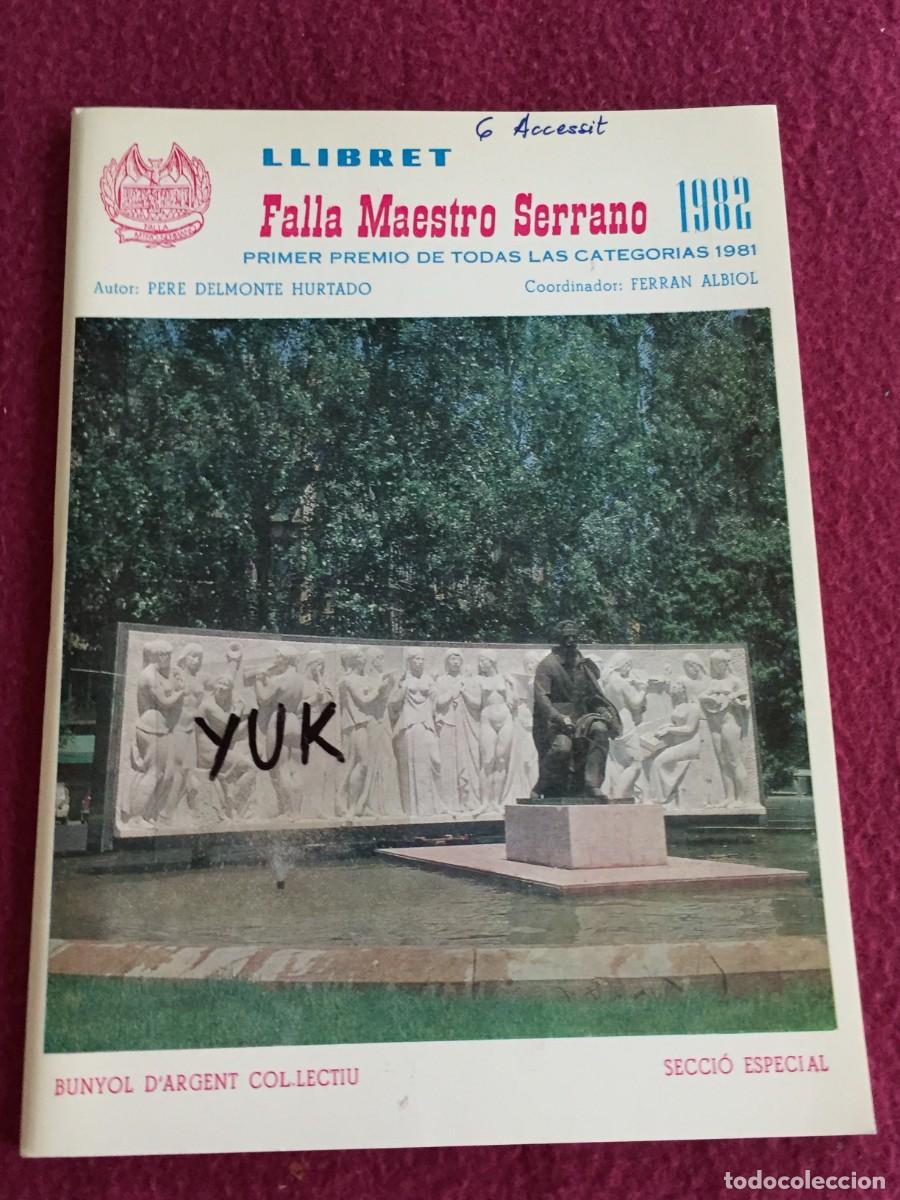 Folletos de turismo: LLIBRET DE FALLAS, FALLA MAESTRO SERRANO, VALENCIA, 1982, CON PUBLICIDAD DE LA EPOCA
