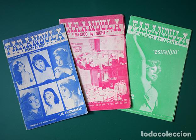 Travel Brochures: Far&aacute;ndula, M&eacute;xico by Night. 3 n&uacute;meros: 1961, 1970, 1978
